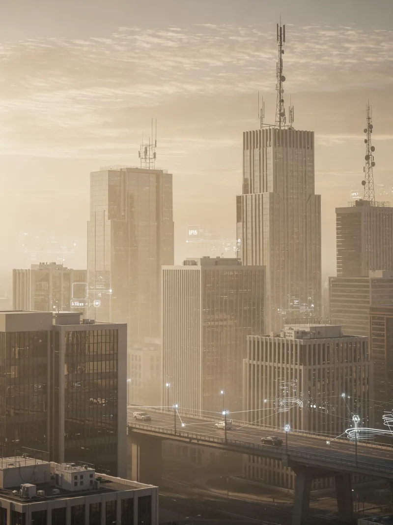 Rețea de comunicații într-un oraș modern