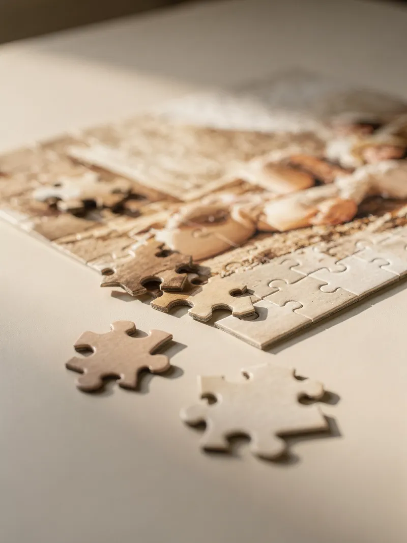 Piese de puzzle care se îmbină — analogie pentru arhitectura cloud