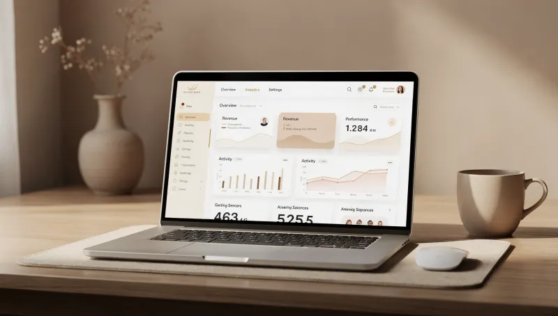 Dashboard aplicație web live cu metrici de performanță